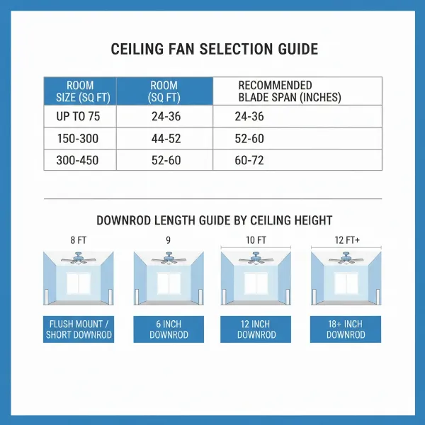 How to Choose the Right Size Ceiling Fan for Your Room