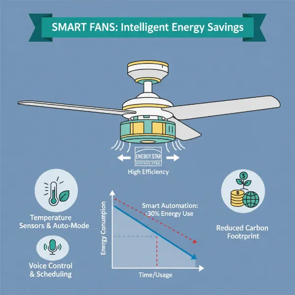 visualizing smart fan energy efficiency with dc motors and automation