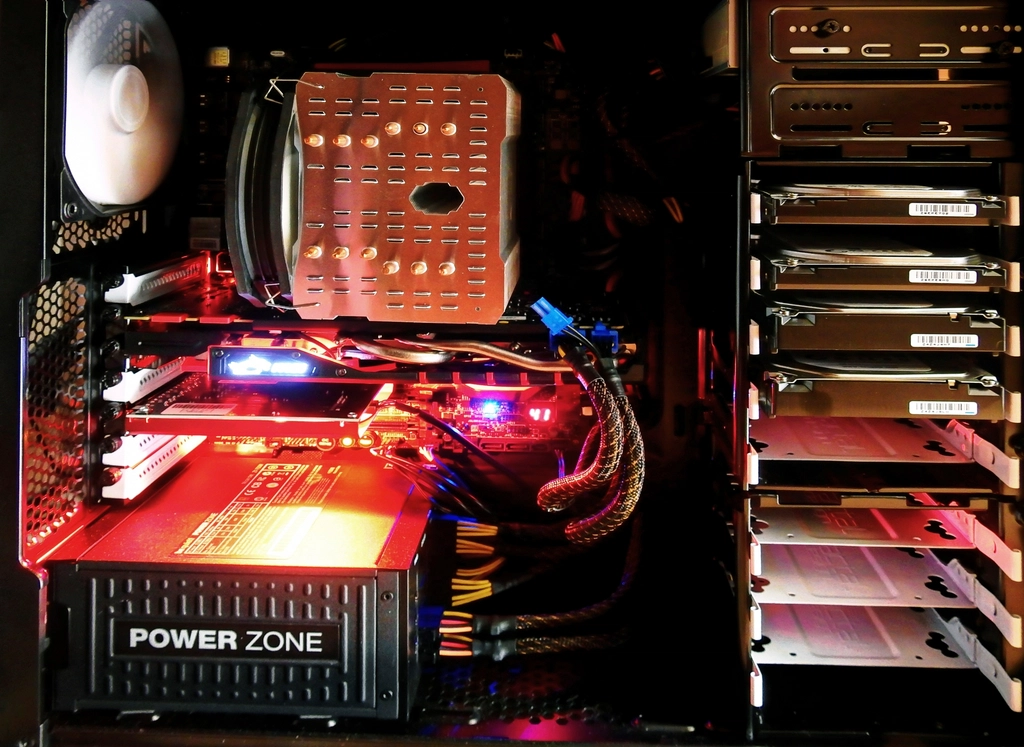 Fan cooling a room