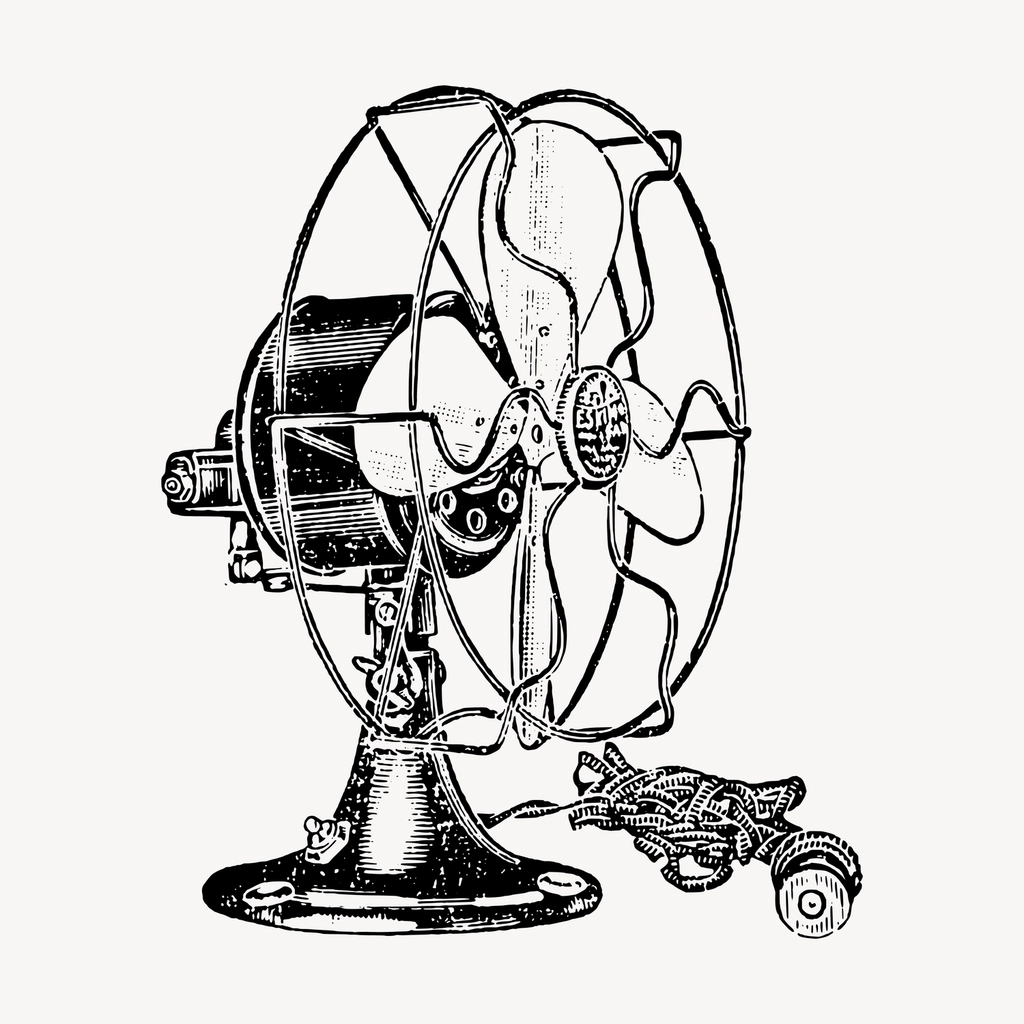 Electric fan in home
