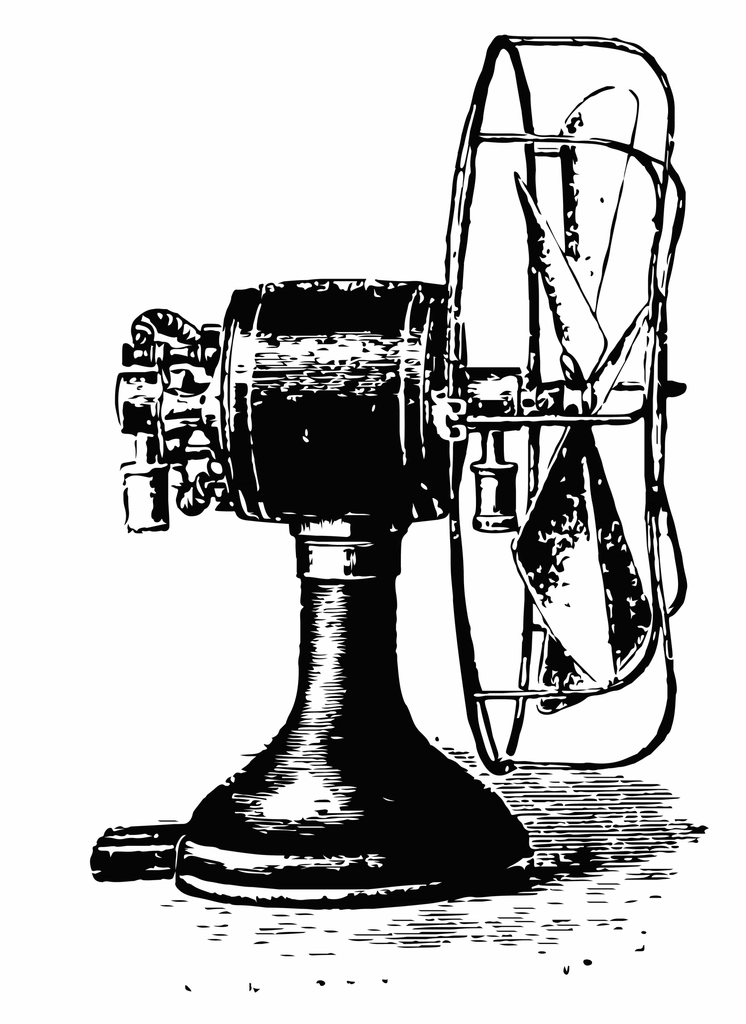 Air circulator fan in room