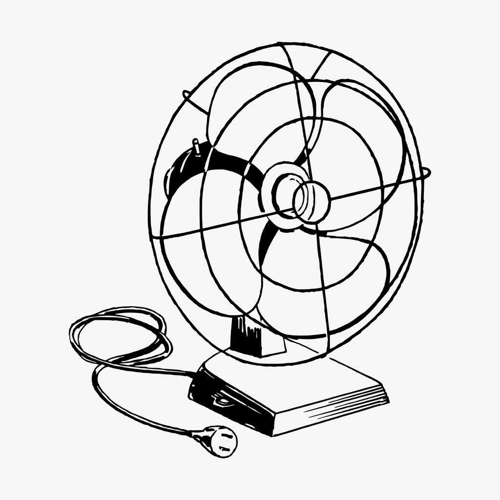 Bladeless tower fan in living room