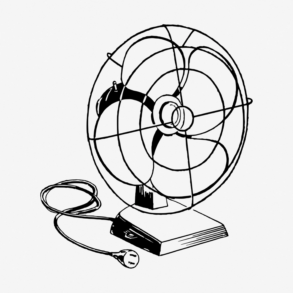 Portable battery-powered fan
